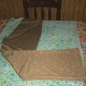 Brown & tan  no boundaries bell bottom pants (XXL)